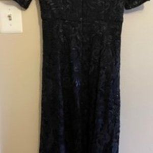 Adrianna Papell Black Lace Gown